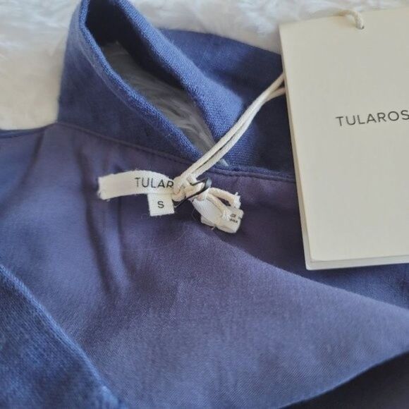 Tularosa Revolve Allie Cropped off shoulder crop top navy size small - Picture 14 of 14